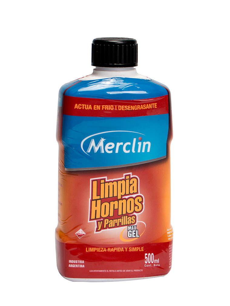 Limpia Hornos Parrillas Desengrasante Max Gel Merclin 500cc. 1