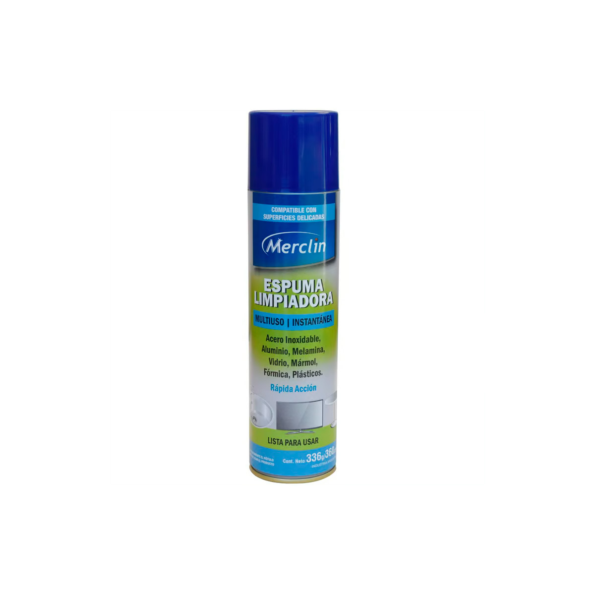 Espuma limpiadora multiuso en aerosol Merclin 360cc.