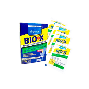 Bio X Tratamiento para sistemas sépticos y pozos ciegos Merclin/4 Dosis De 30g