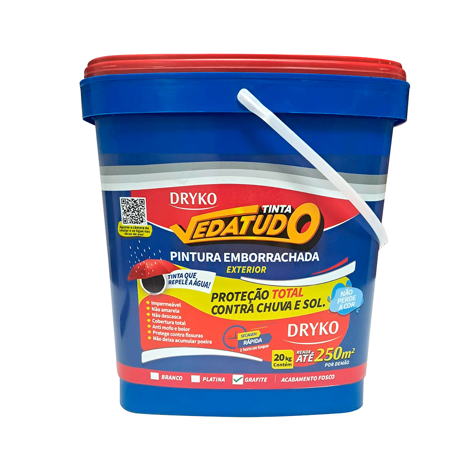 Pintura engomada elástica para la protección contra el agua 20 Kg. Dryko Vedatudo / Blanco 1