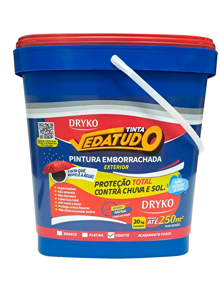Pintura engomada elástica para la protección contra el agua 20 Kg. Dryko Vedatudo / Blanco 1