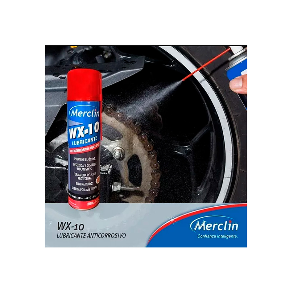 WX-10 Lubricante multiuso anticorrosivo con Teflón merclin 237ml. 4
