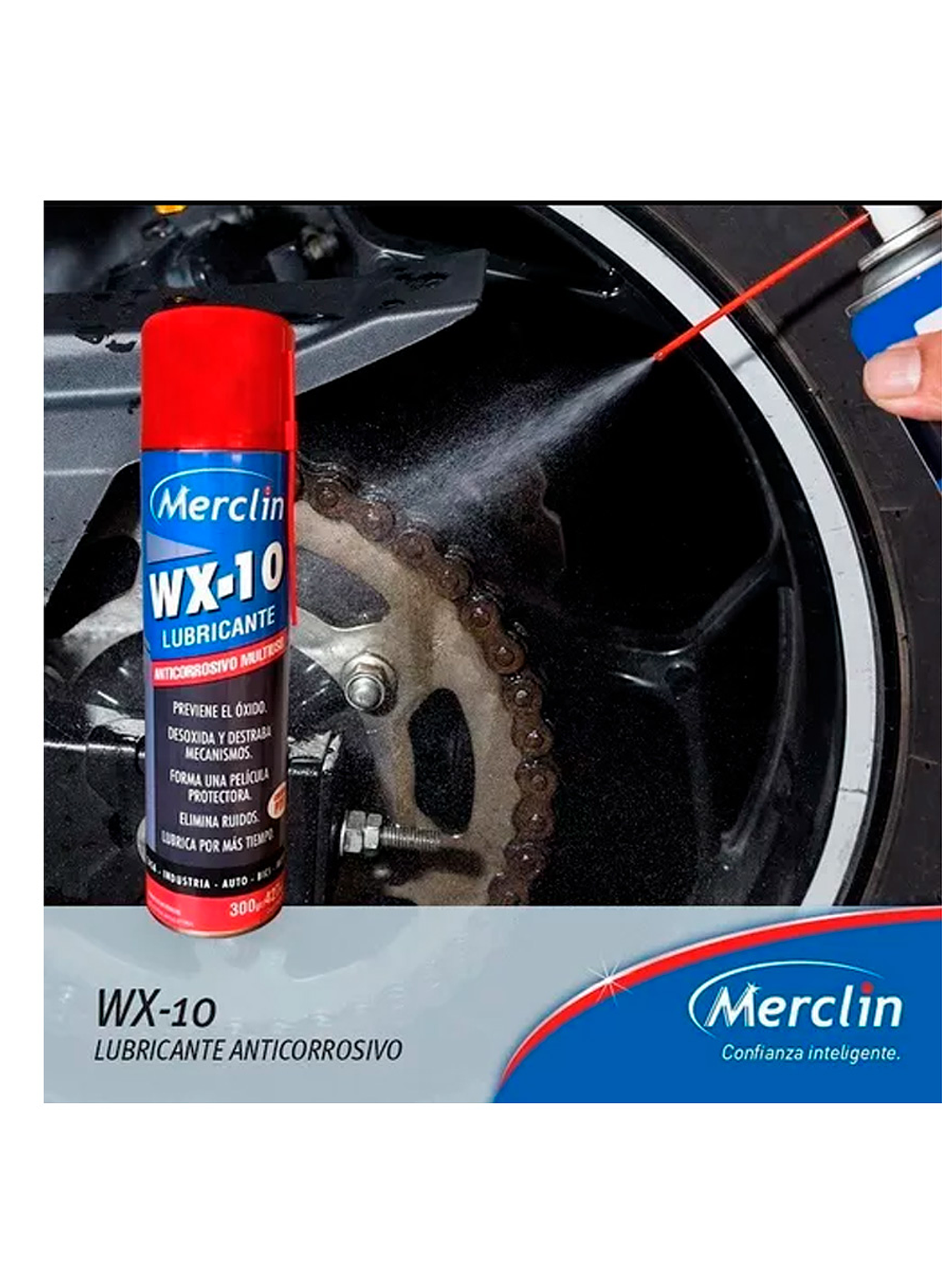 WX-10 Lubricante multiuso anticorrosivo con Teflón merclin 237ml. 4