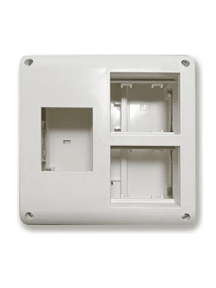 Caja Porta bastidor Universal Richi Quantum BOX 4 módulos/térmico bipolar/ Blanco