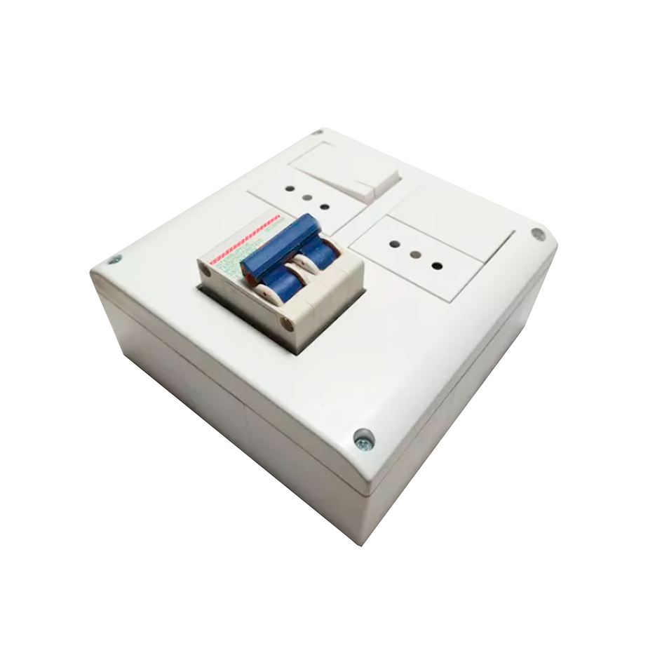 Caja Porta bastidor Universal Richi Quantum BOX 4 módulos/térmico bipolar/ Blanco 3