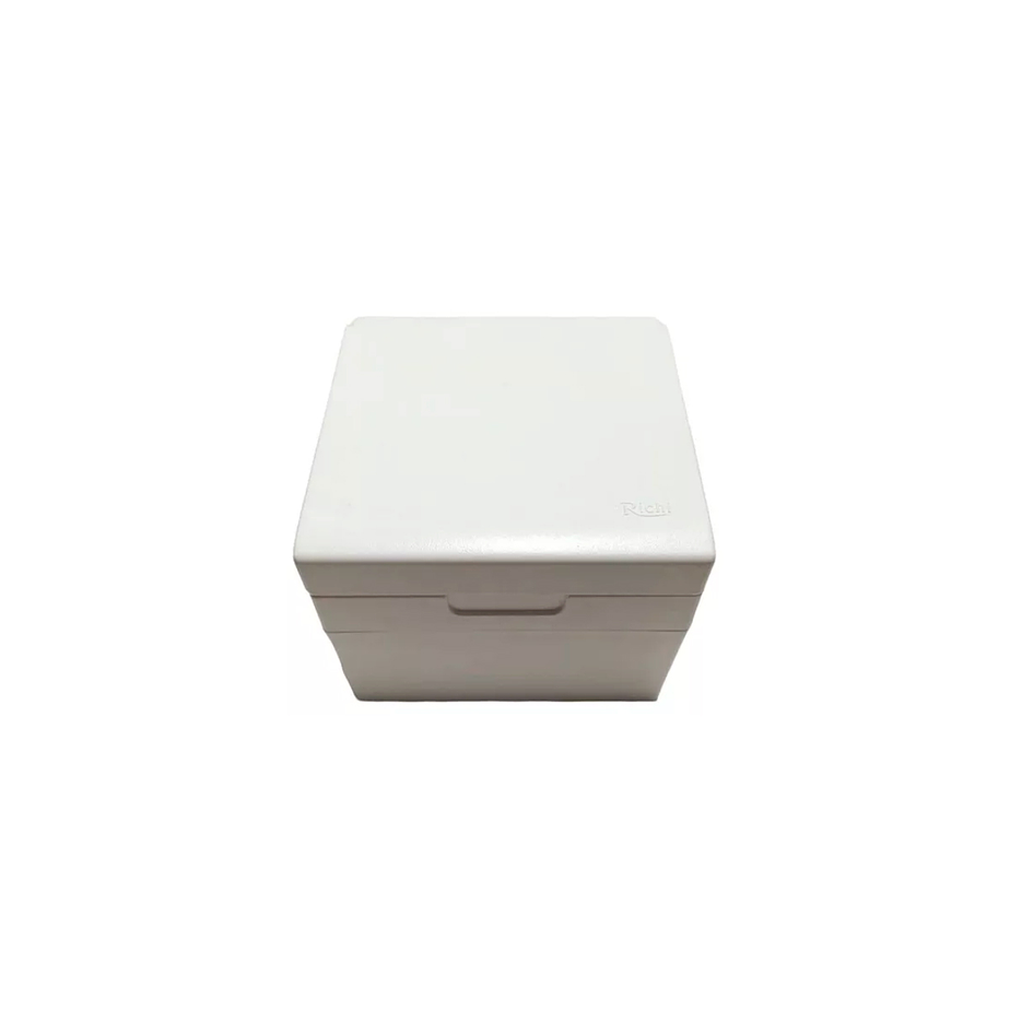 Caja superficie 80x80mm 2 Módulos con tapa de protección Richi /Blanco 1
