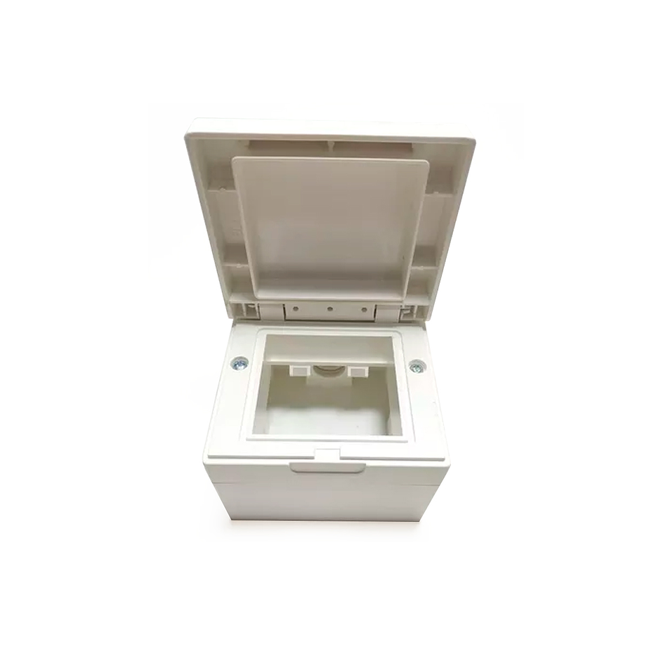 Caja superficie 80x80mm 2 Módulos con tapa de protección Richi /Blanco 3