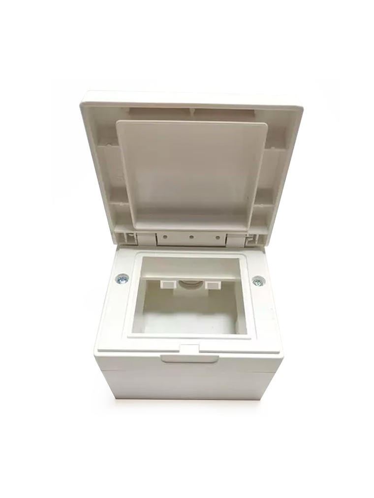 Caja superficie 80x80mm 2 Módulos con tapa de protección Richi /Blanco 3