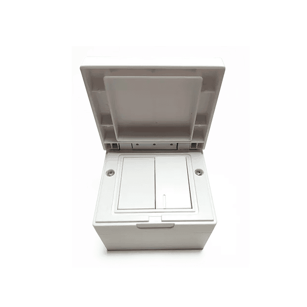 Caja superficie 80x80mm 2 Módulos con tapa de protección Richi /Blanco 5