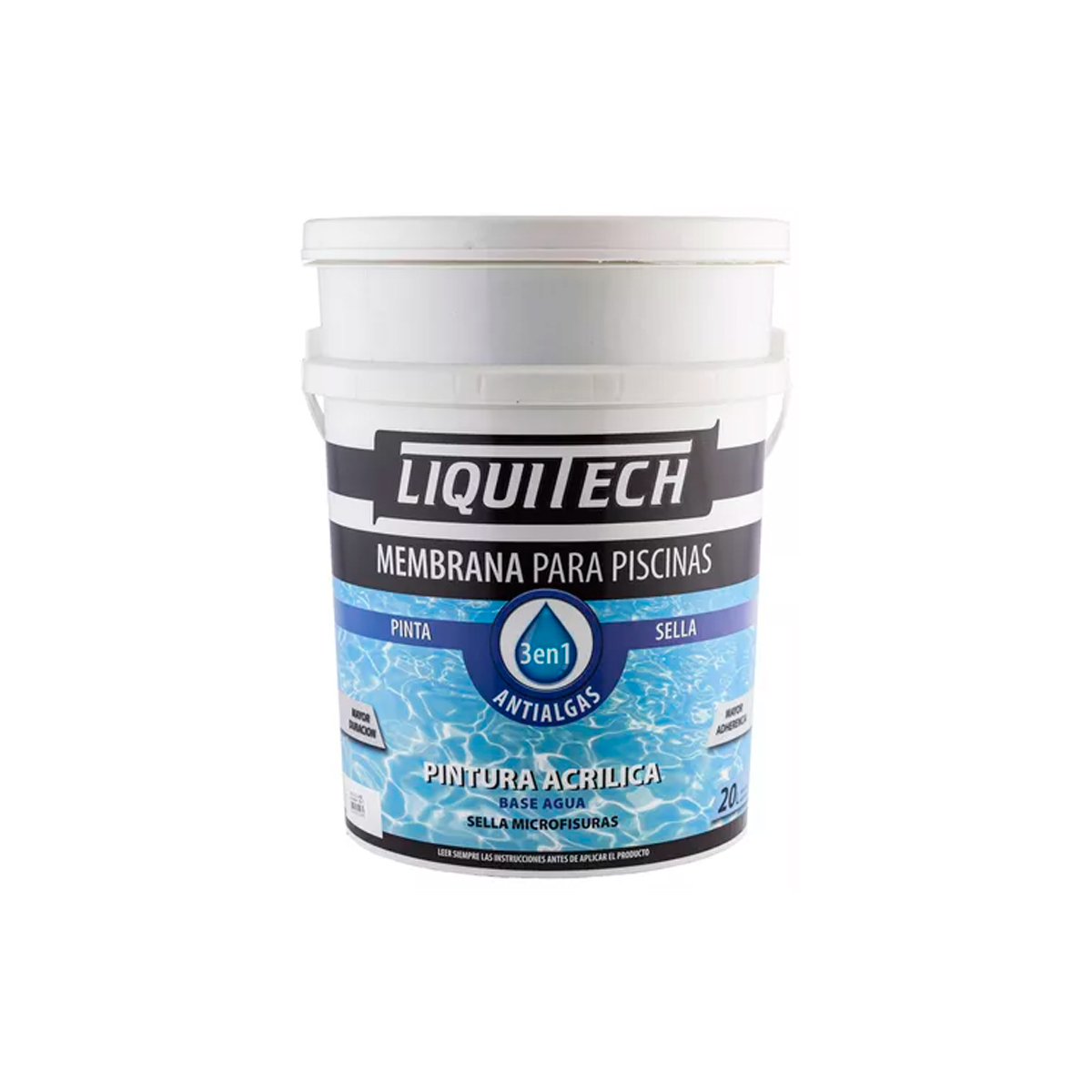 Pintura Membrana para Piscinas 20 Litros. Liquitech