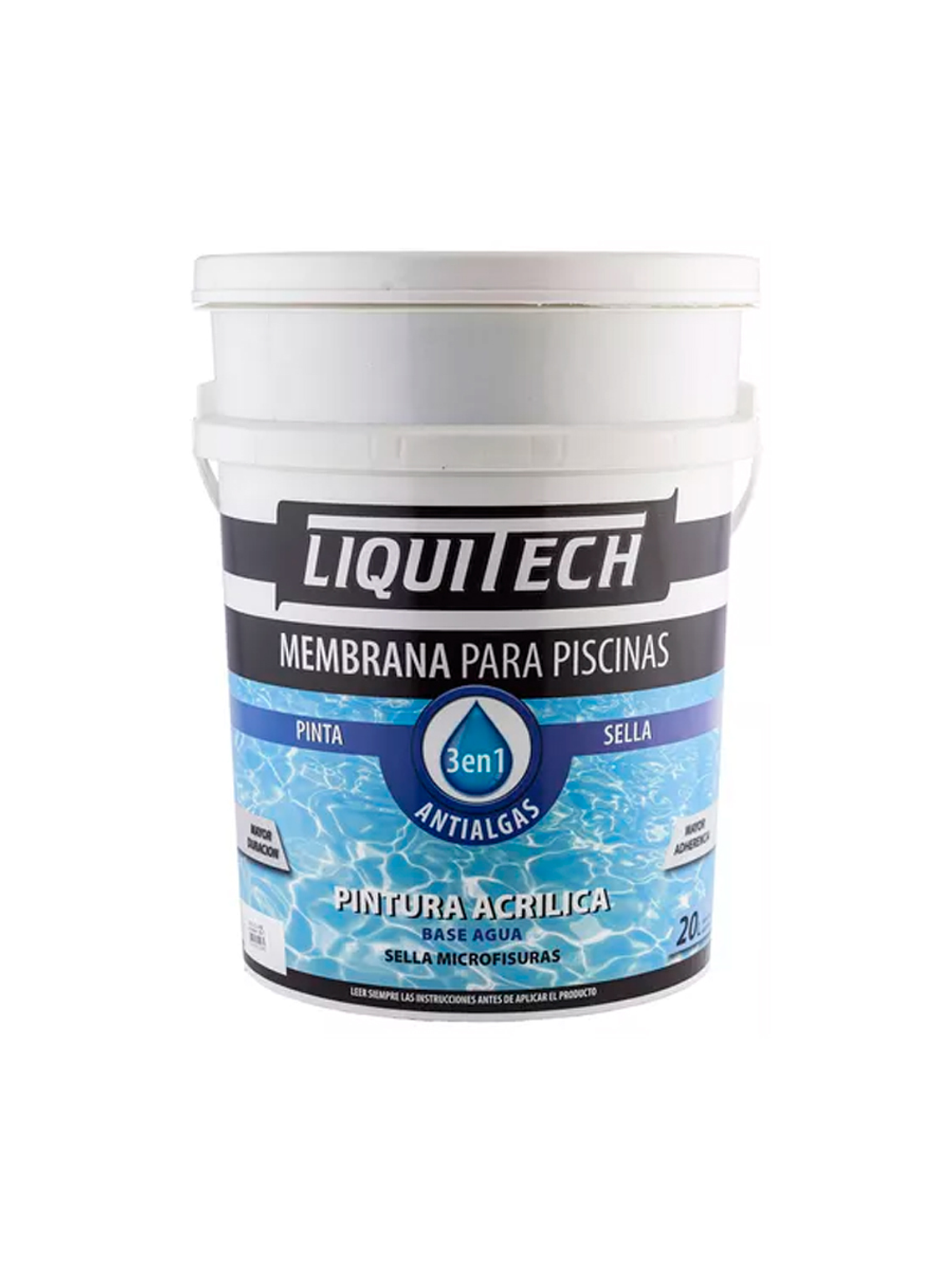 Pintura Membrana para Piscinas 20 Litros. Liquitech   1