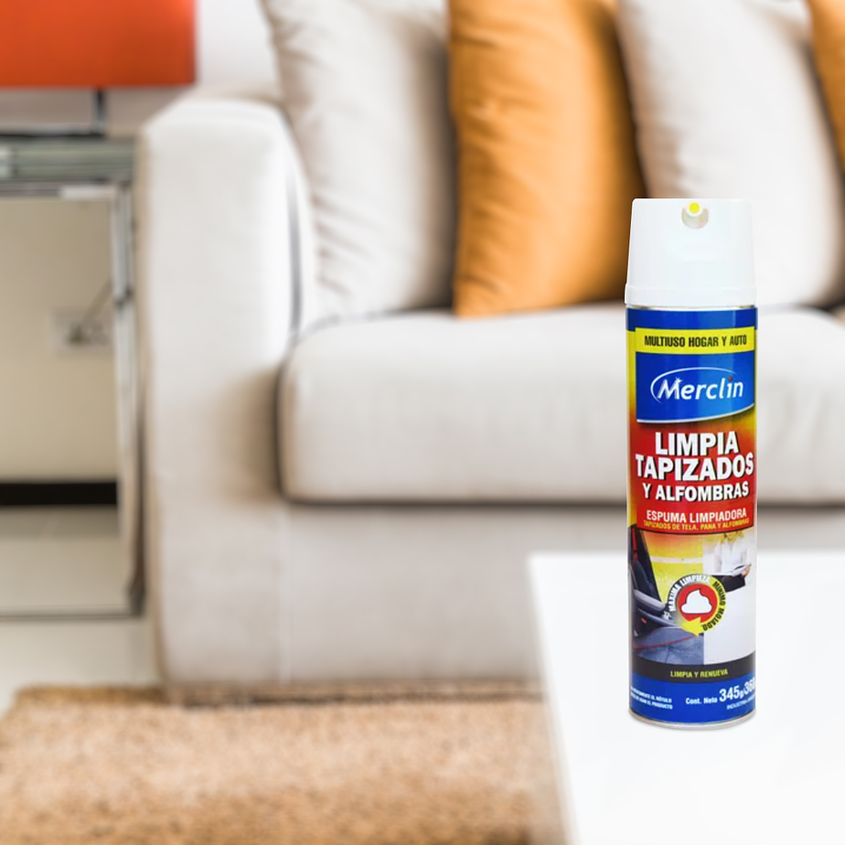 Limpiador tapizados y alfombra multiuso hogar auto 360ml / Merclin 4