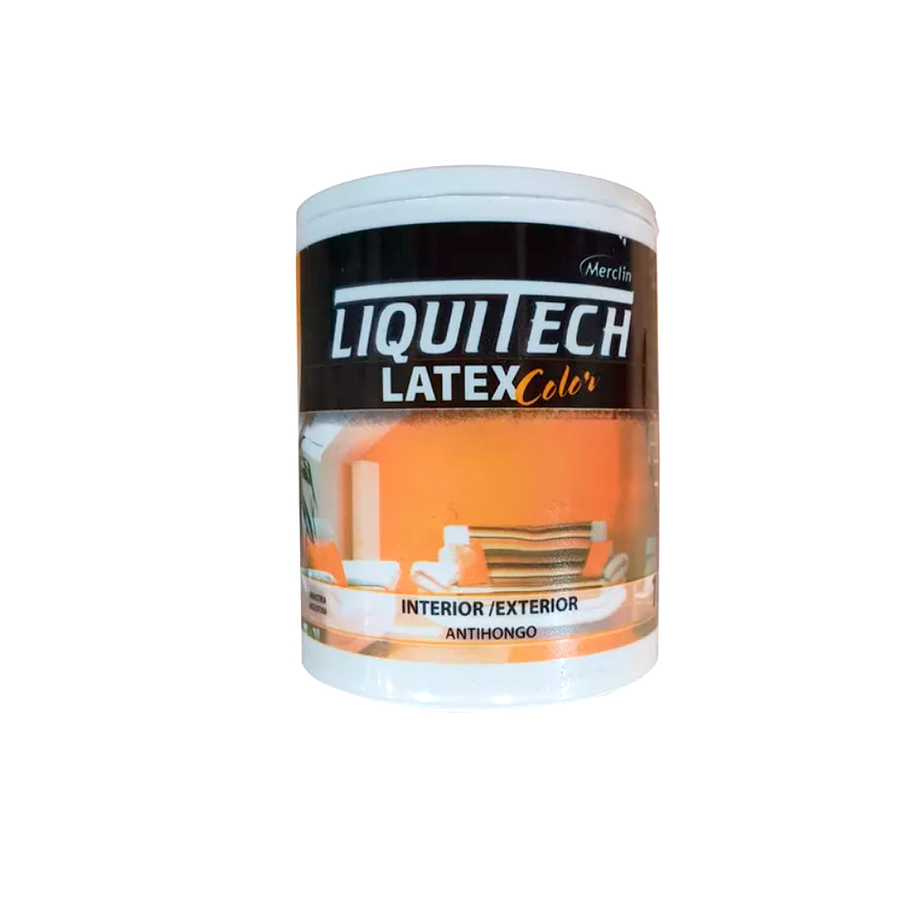 Latex Al Agua Color Interior - Exterior Antihongos Liquitech 1 Litro. Mate  1