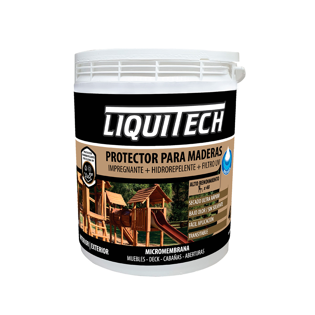 Liquitech Micromembrana protector para madera 4 Lt