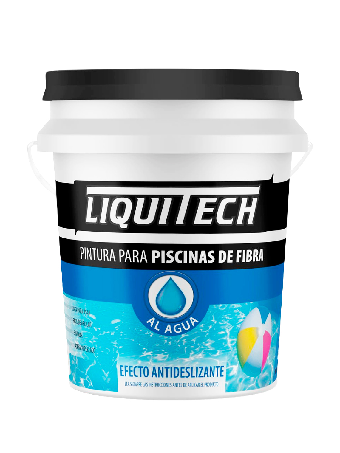 Pintura para piscinas de fibra Liquitech 10 Lt 1