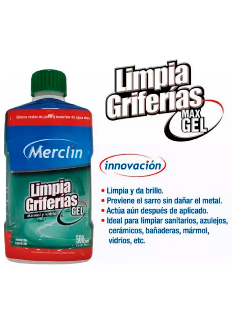 Limpia Griferías Gel Mármol Y Vidrio 500ml 2