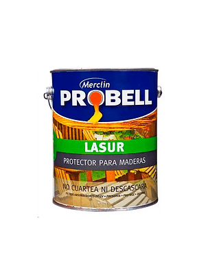 Pintura Protectora para maderas PROBELL LASUR BRILLANTE 1 Litro.