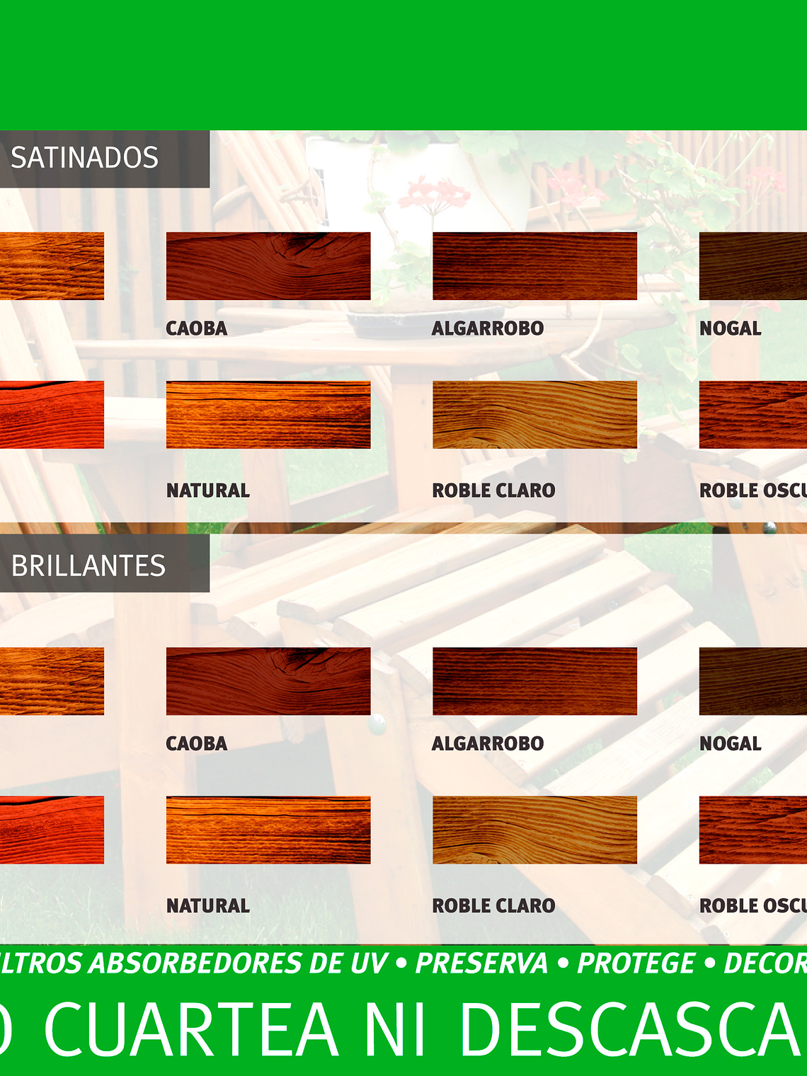 Pintura Protectora para maderas PROBELL LASUR BRILLANTE 1 Litro. 2