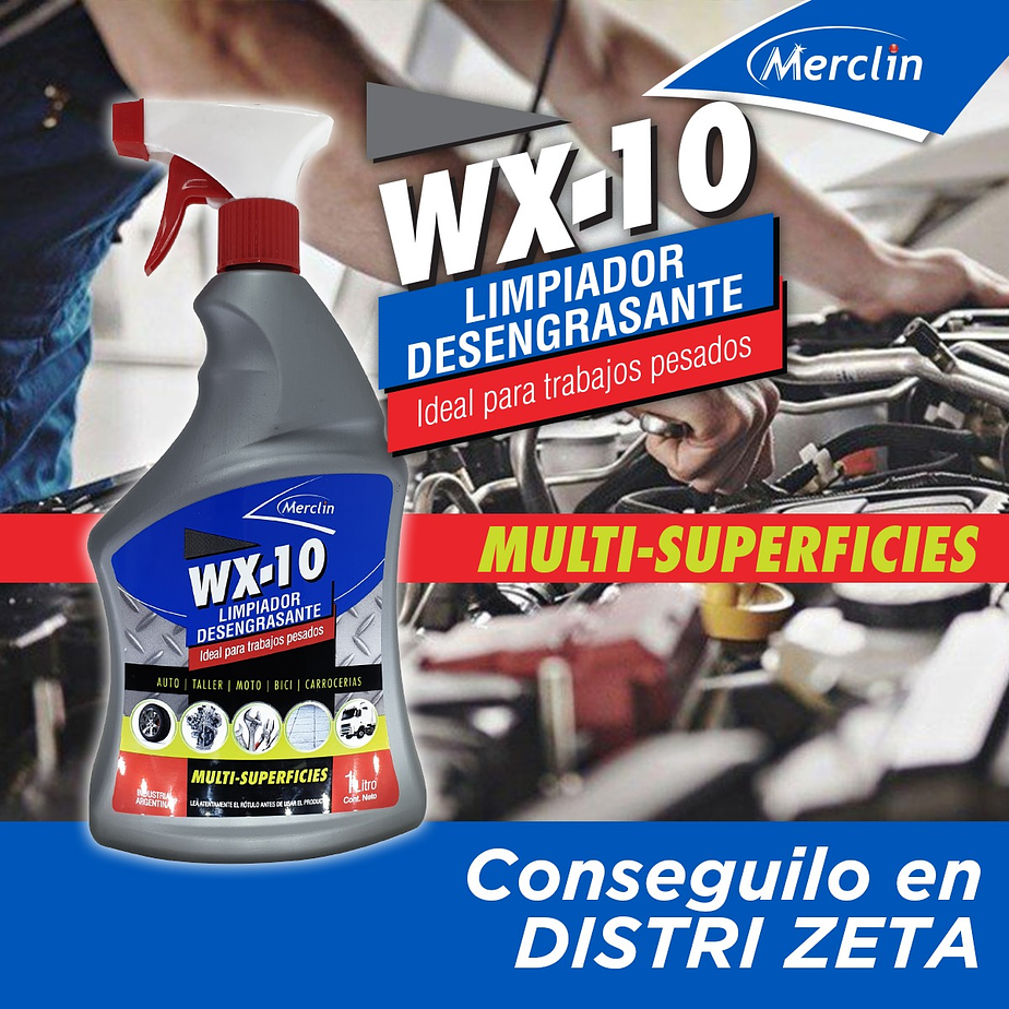 WX-10 Limpiador desengrasante biodegradable Merclin 1 Lts. 4
