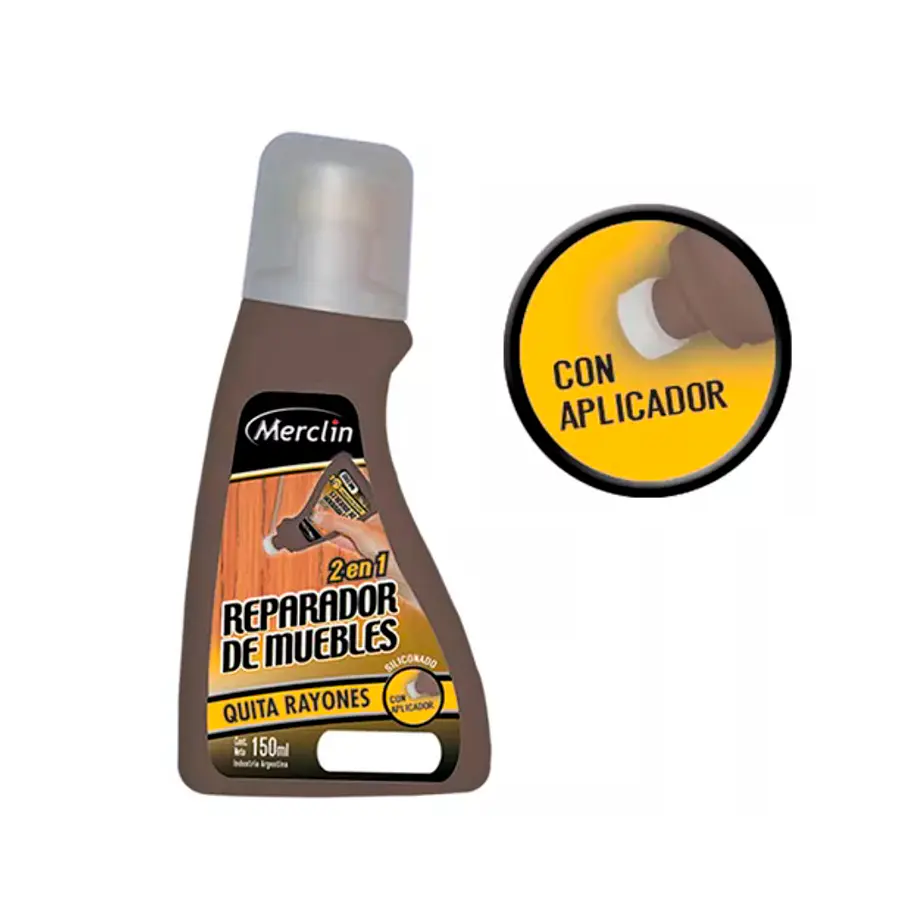 Reparador de muebles quita rayones 150ml Merclin Oscuro 2