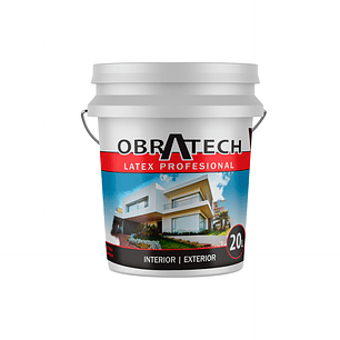 Pintura Obratech Interior Y Exterior Blanco Látex 20lts