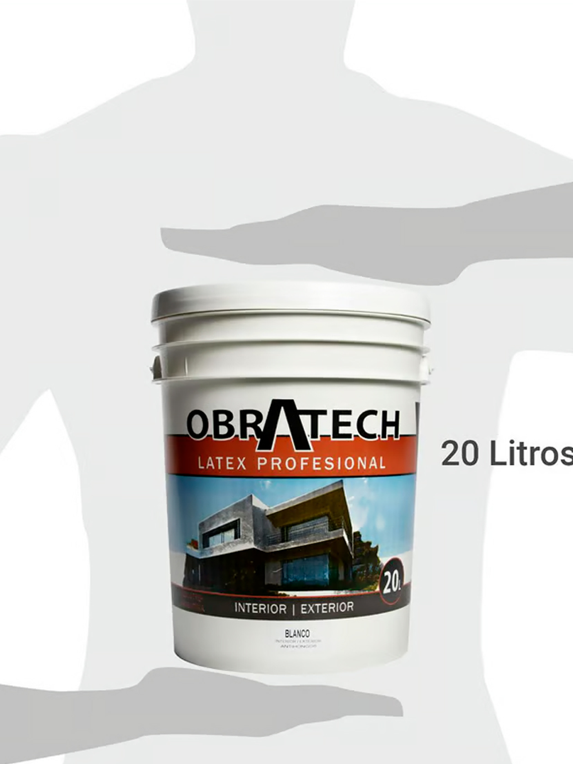 Pintura Obratech Interior Y Exterior Blanco Látex 20lts 2