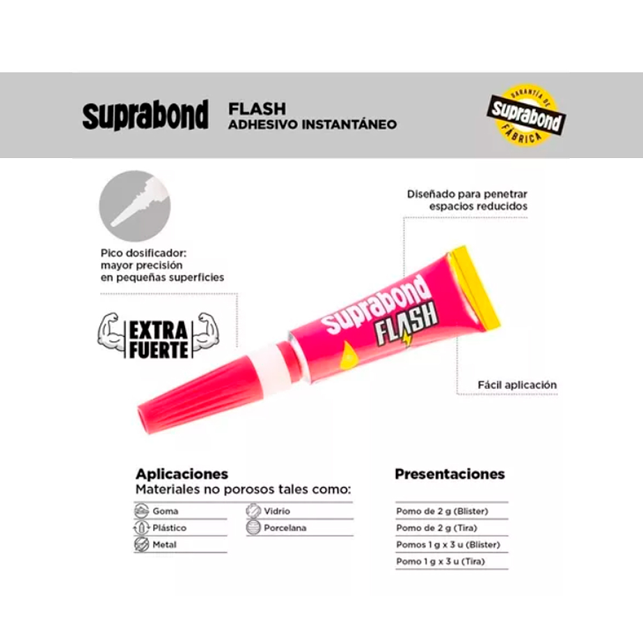 Adhesivo Instantáneo Flash Líquido 1 g.  4
