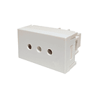 Módulo individual Tomacorriente italiano Richi Quantum BOX/ Blanco. 1