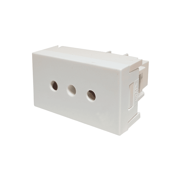 Módulo individual Tomacorriente italiano Richi Quantum BOX/ Blanco. 1
