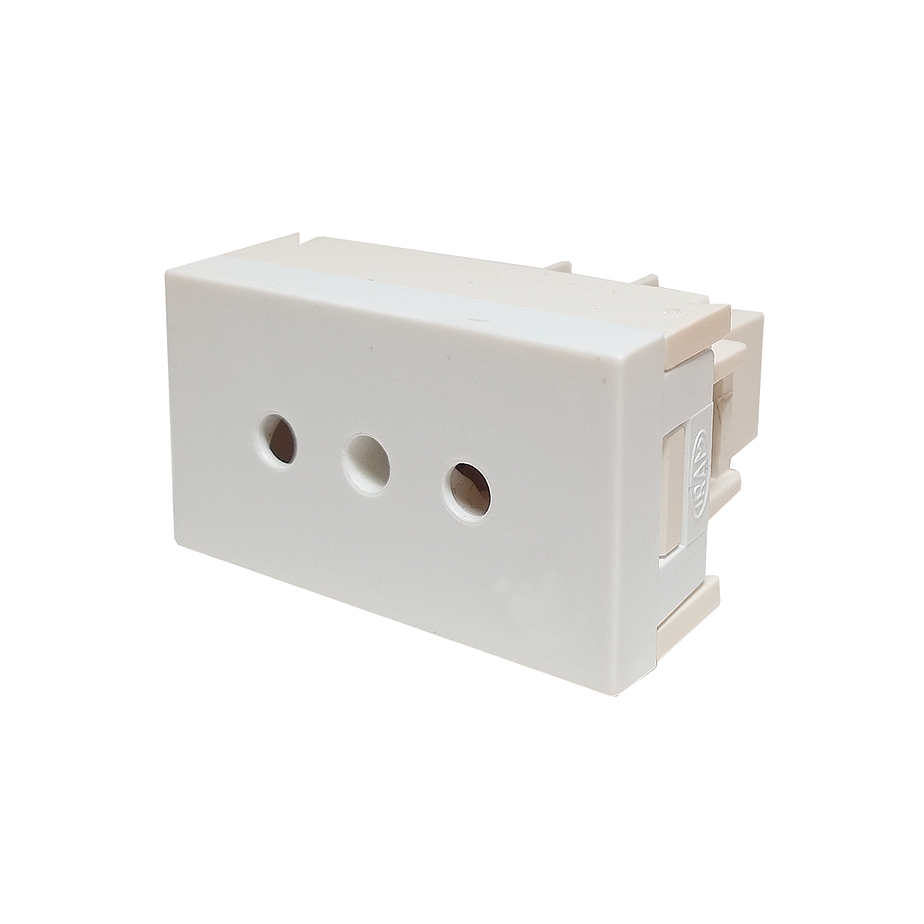 Módulo individual Tomacorriente italiano Richi Quantum BOX/ Blanco. 1