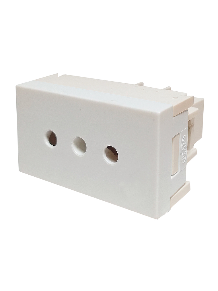 Módulo individual Tomacorriente italiano Richi Quantum BOX/ Blanco. 1