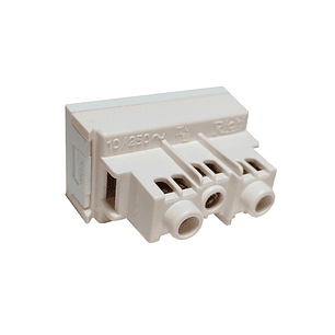 Módulo individual Tomacorriente italiano Richi Quantum BOX/ Blanco.