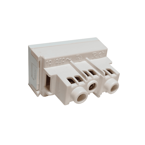 Módulo individual Tomacorriente italiano Richi Quantum BOX/ Blanco. 2