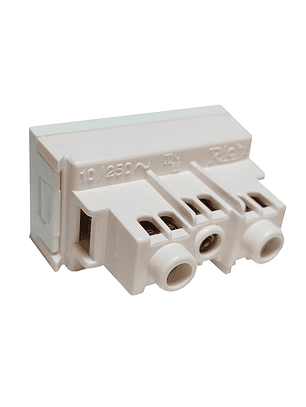 Módulo individual Tomacorriente italiano Richi Quantum BOX/ Blanco.