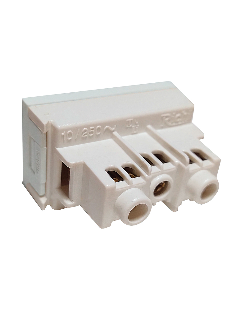 Módulo individual Tomacorriente italiano Richi Quantum BOX/ Blanco. 2