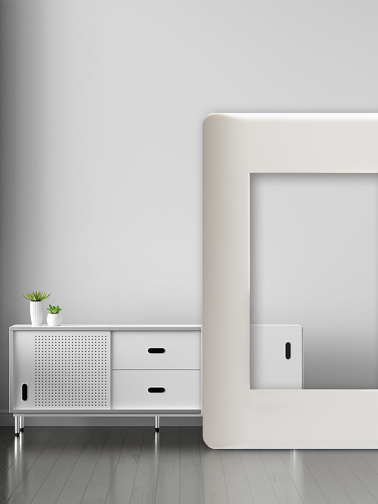 Tapa para armar 3 Módulos Blanco/Beige Richi. 2