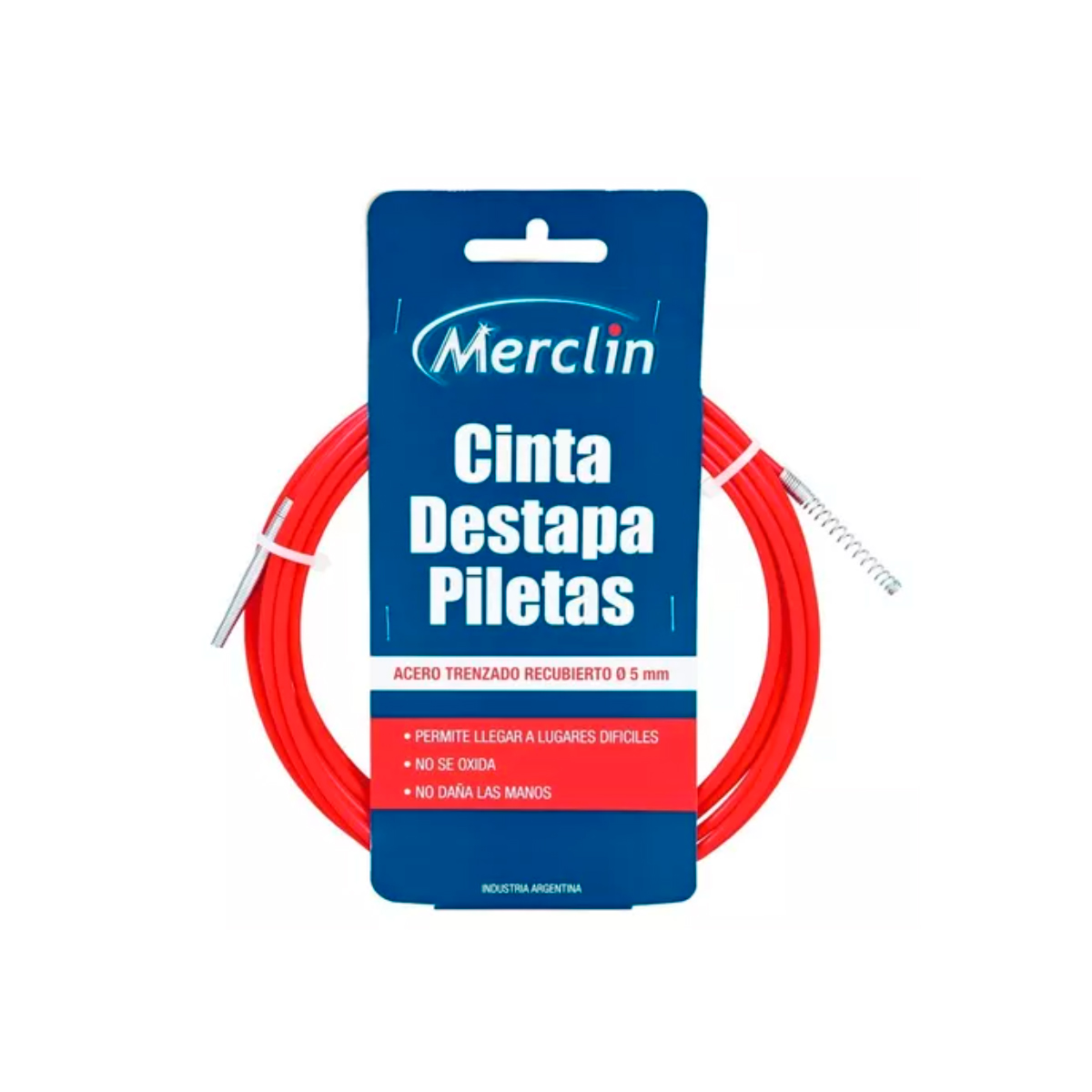 Cinta Destapa Piscinas 5 Mts De Acero Recubierto Merclin