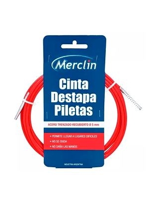 Cinta Destapa Piscinas 5 Mts De Acero Recubierto Merclin