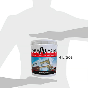 Pintura Obratech Interior Y Exterior Blanco Látex 4lts