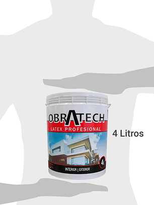 Pintura Obratech Interior Y Exterior Blanco Látex 4lts