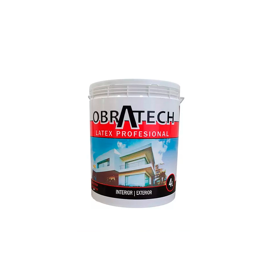 Pintura Obratech Interior Y Exterior Blanco Látex 4lts 1