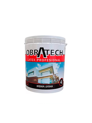 Pintura Obratech Interior Y Exterior Blanco Látex 4lts