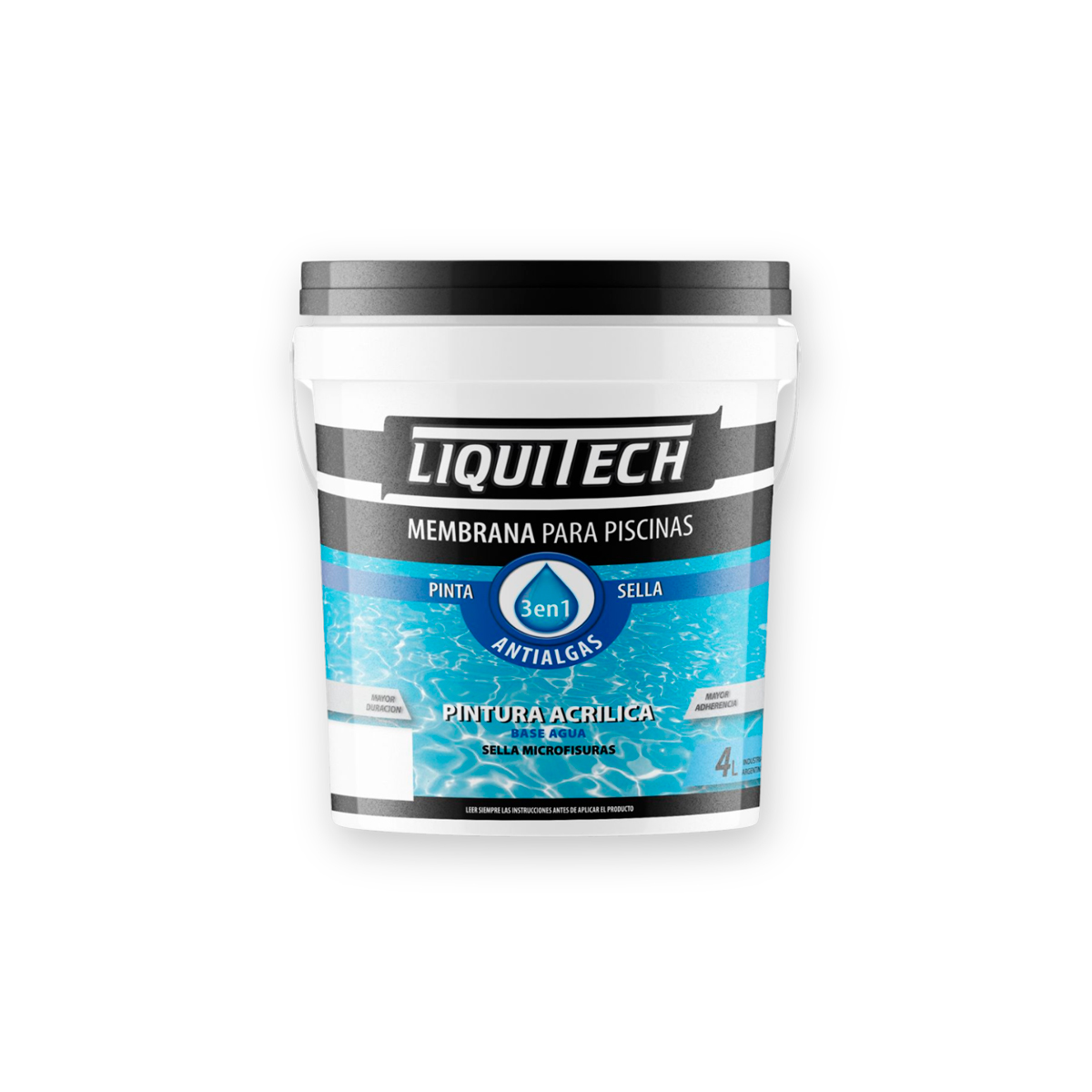 Pintura Membrana para Piscina 4 Lts. Liquitech