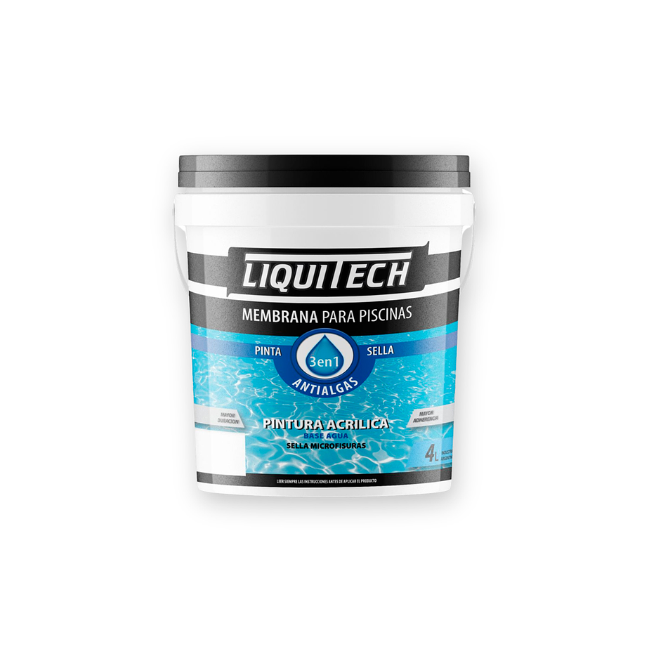 Pintura Membrana para Piscina 4 Lts. Liquitech  1