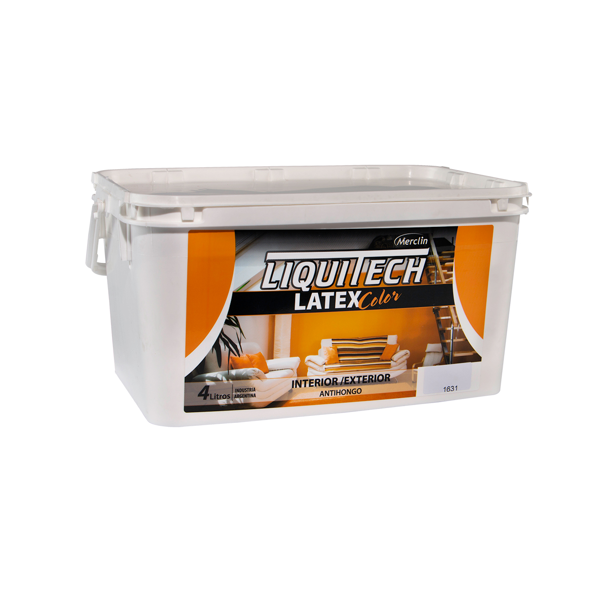 Latex Al Agua Color Interior - Exterior Antihongos Liquitech 4Litros. Mate