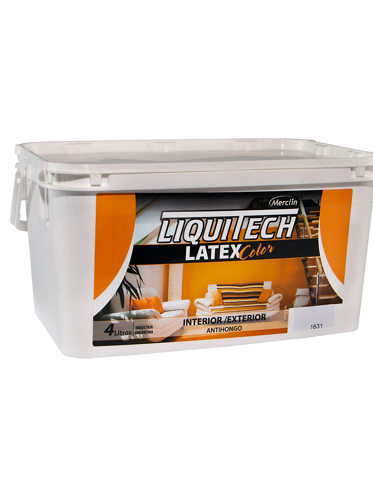 Latex Al Agua Color Interior - Exterior Antihongos Liquitech 4Litros. Mate  1