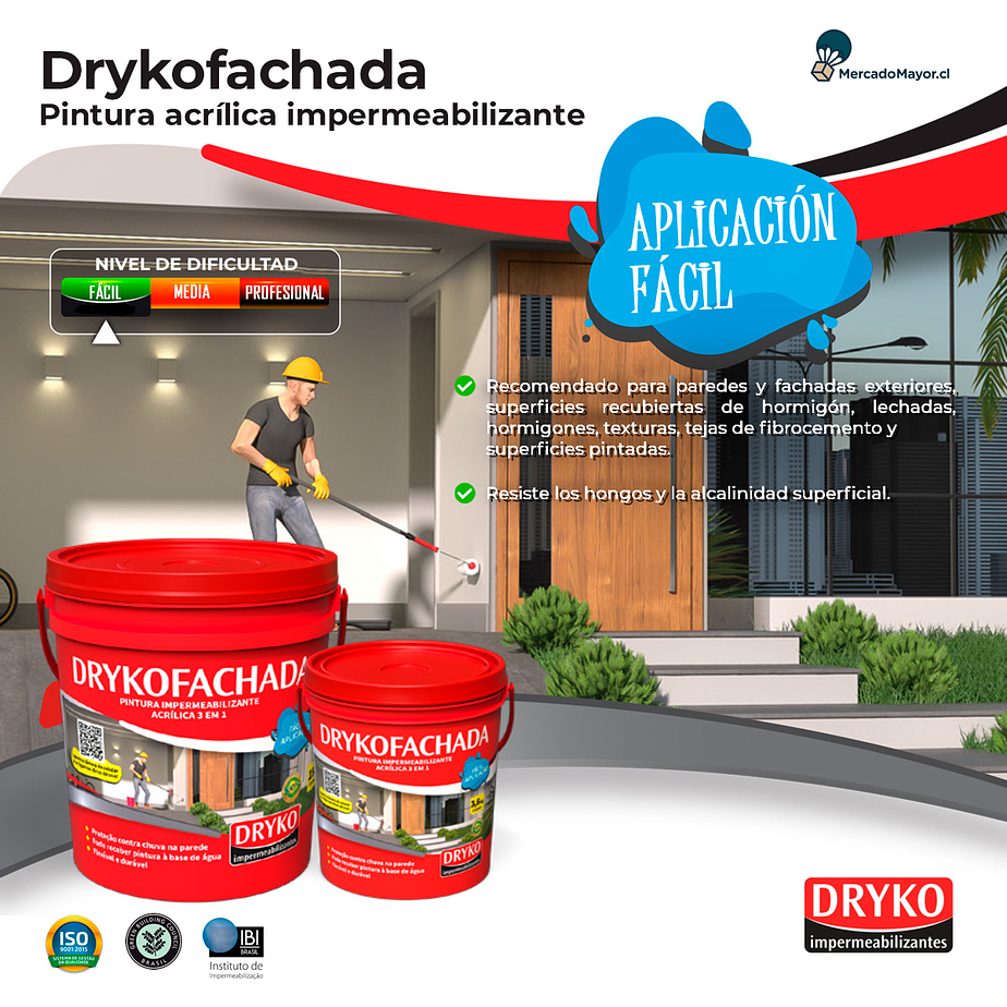 Pintura Impermeabilizante Fachadas Y Muros - Drykofachada  3