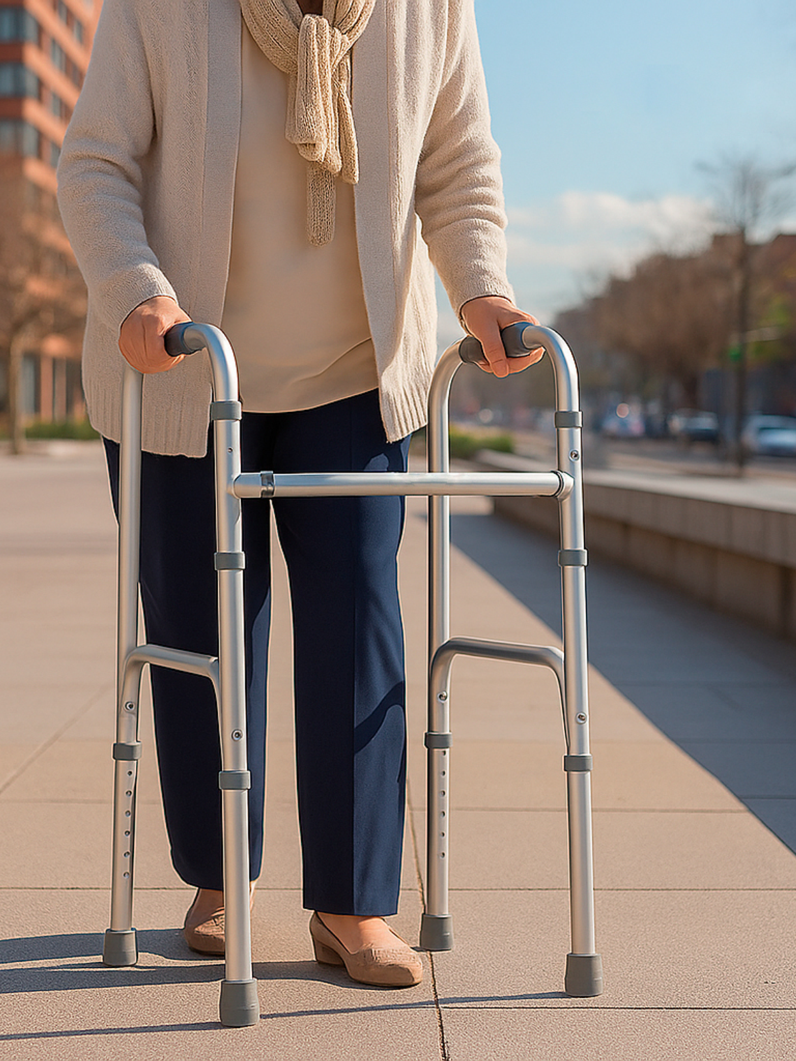 Andador Aluminio Plegable paso a paso - Premium Care 4