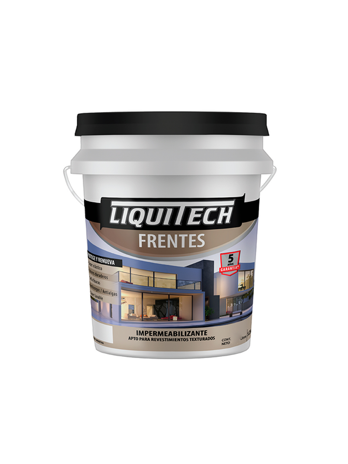 Impermeabilizante para frentes y muros Liquitech 4 Lts Colores 1