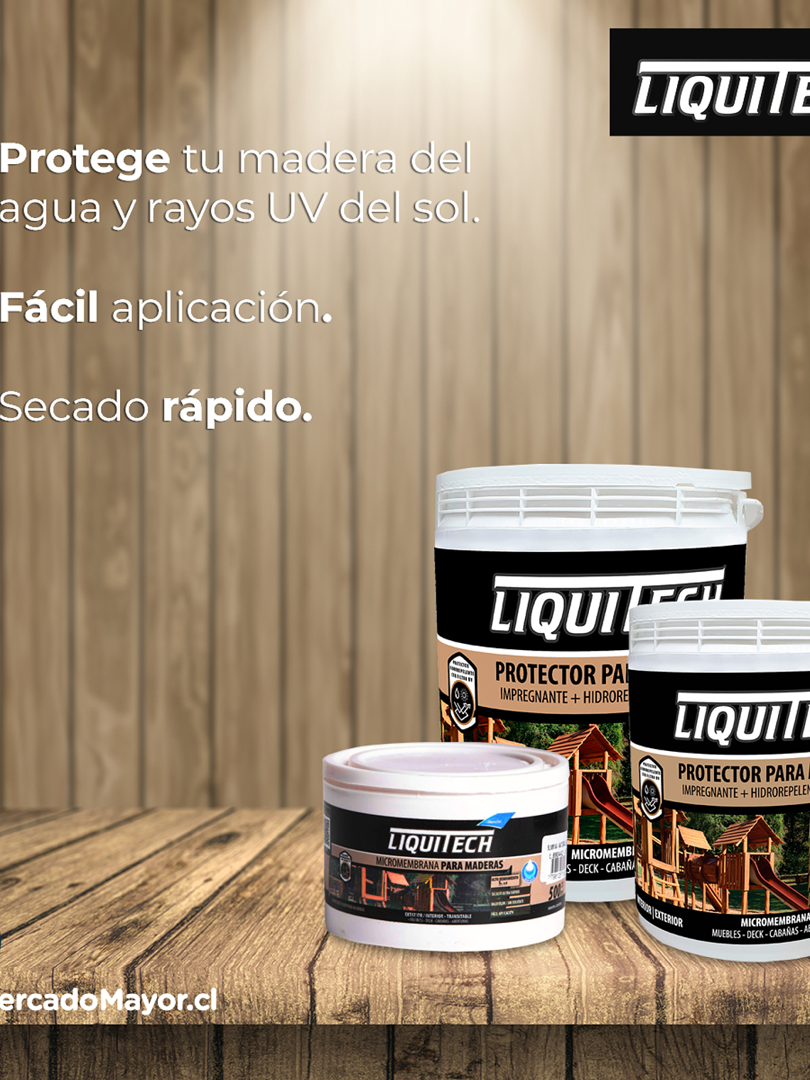 Liquitech Micromembrana protector para madera 1 Lt 3